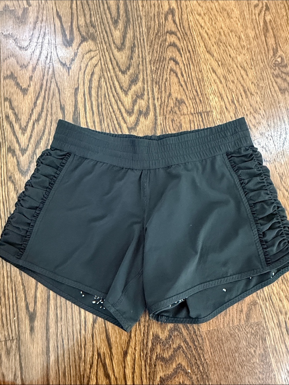 lululemon athletica Black Ruffle-Trim Athletic Shorts